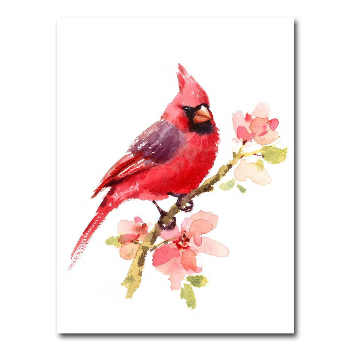 AUTO-MOCKUP WHITE | Watercolor Cardinal | 1 Piece | Gallery Wrap Canvas | group=3x4