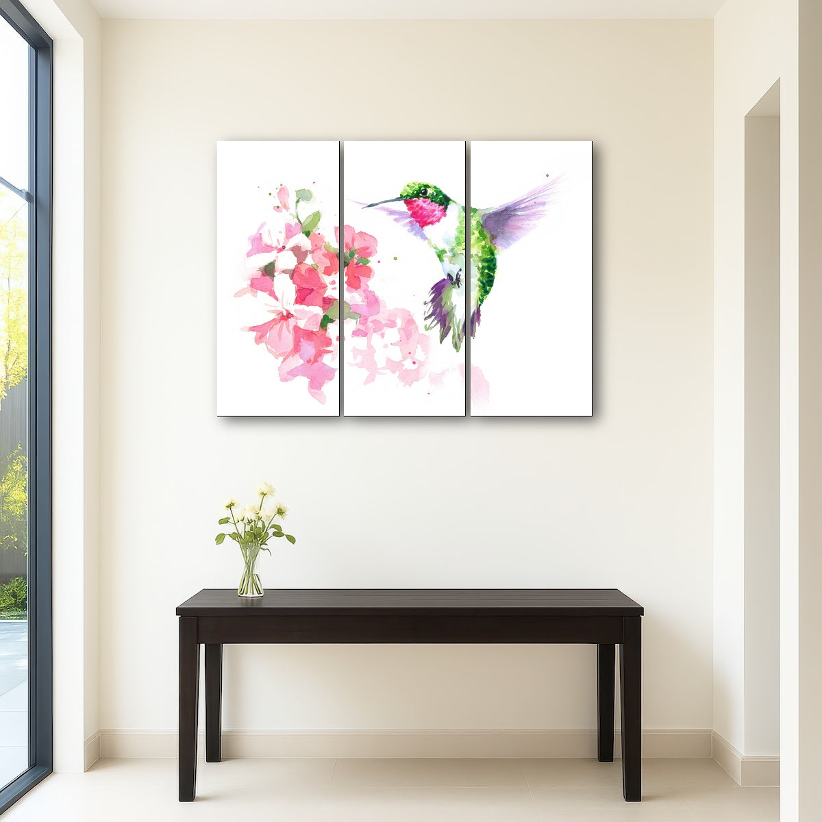 AUTO-MOCKUP ROOM | Watercolor Hummingbird