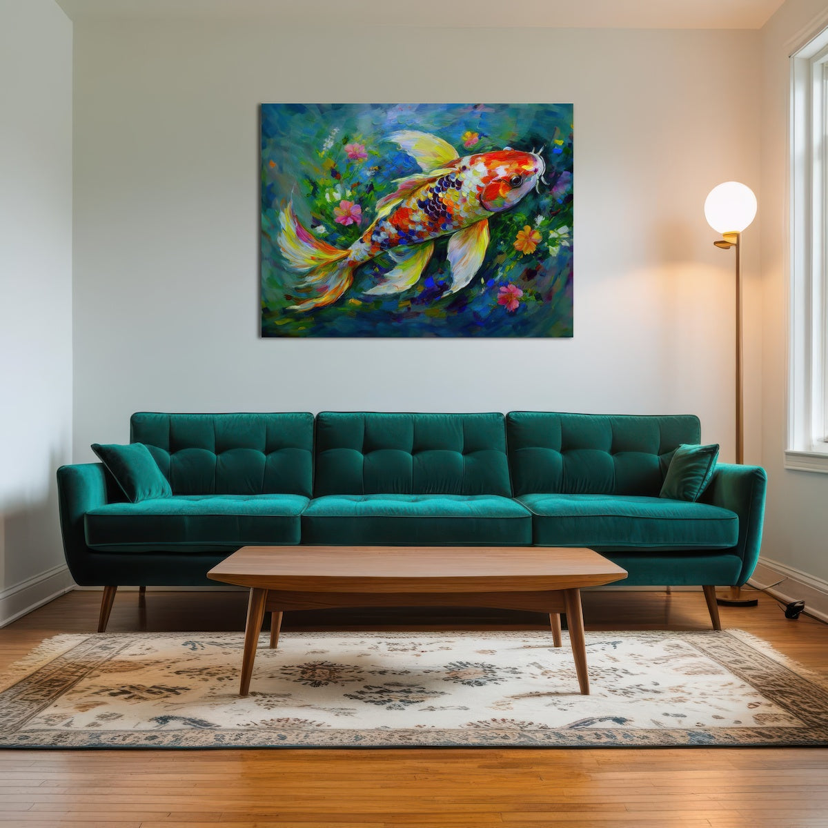 AUTO-MOCKUP ROOM | Watercolor Koi Fish