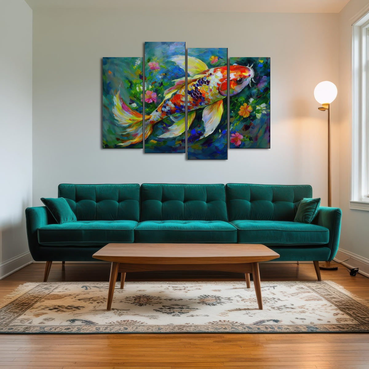 AUTO-MOCKUP ROOM | Watercolor Koi Fish