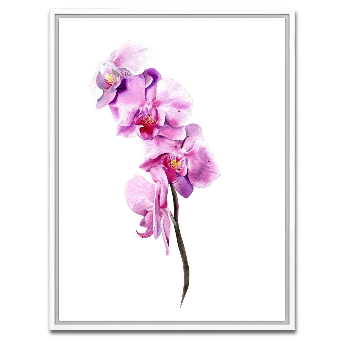 AUTO-MOCKUP WHITE | Watercolor orchid | 1 Piece | White Framed Canvas | group=3x4