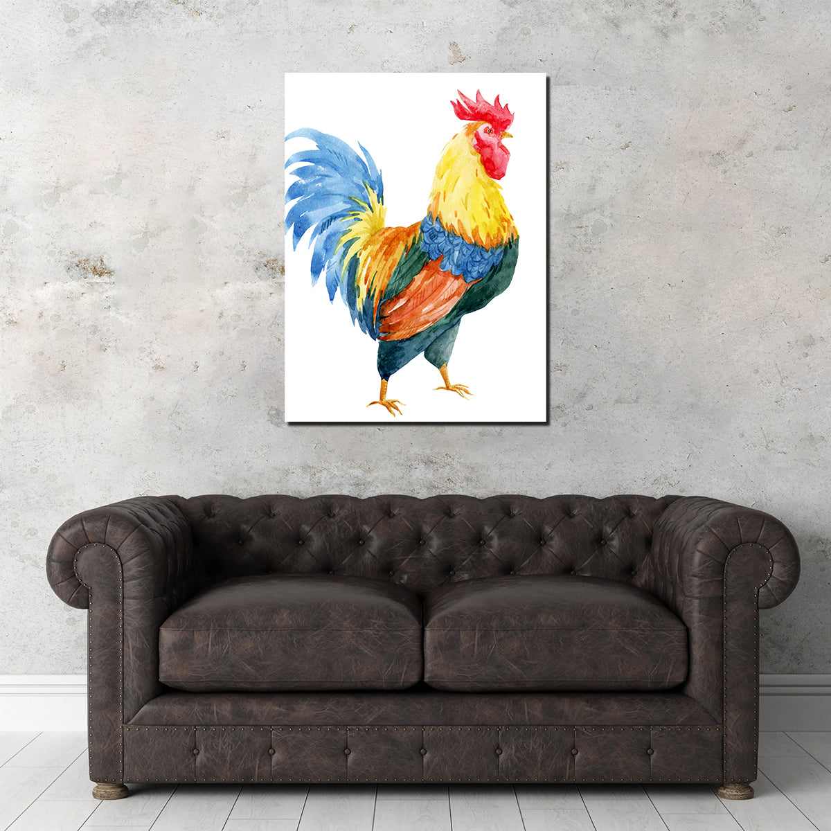 Watercolor rooster Wall Art