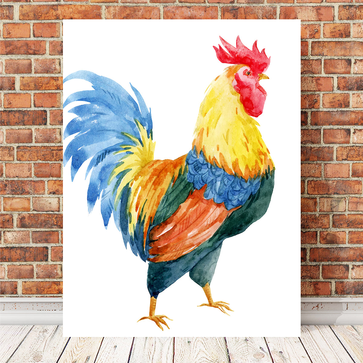 Watercolor rooster Wall Art