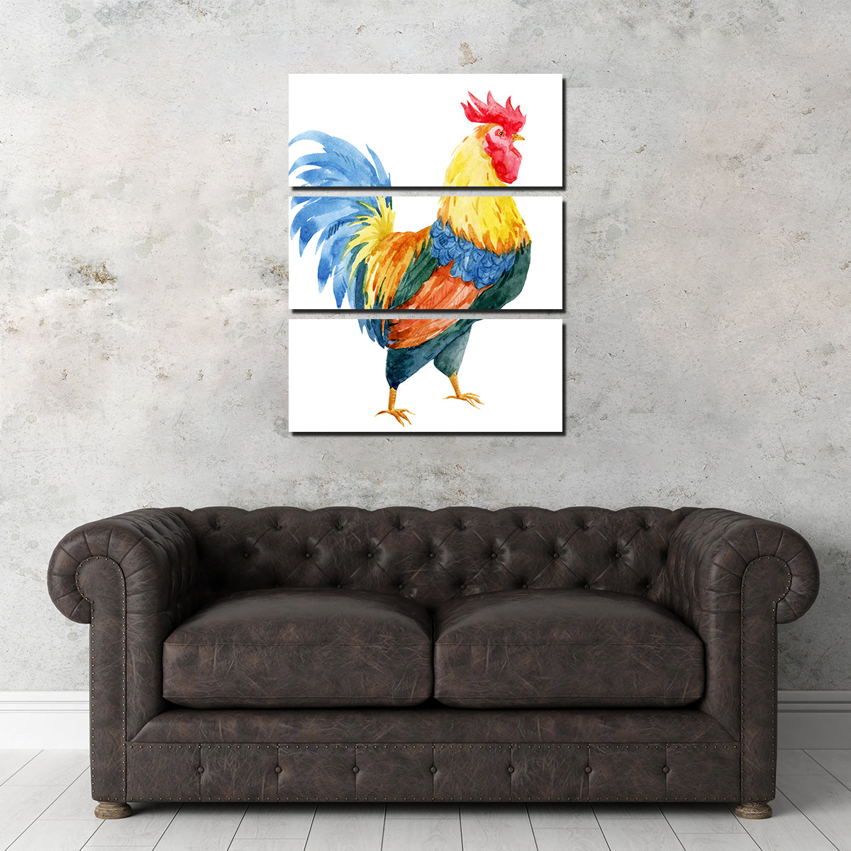 Watercolor rooster Wall Art
