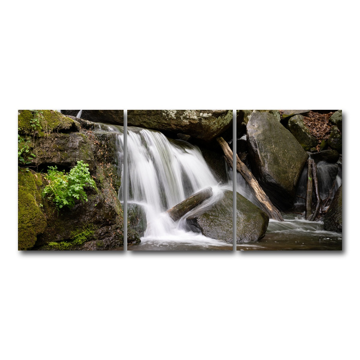 AUTO-MOCKUP WHITE | Waterfall Portrait | 3 Piece | Gallery Wrap Canvas | group=18x24