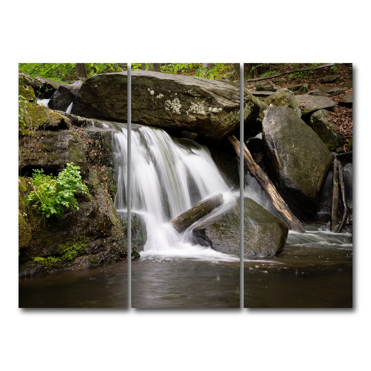 AUTO-MOCKUP WHITE | Waterfall Portrait | 3 Piece | Gallery Wrap Canvas | group=8x18