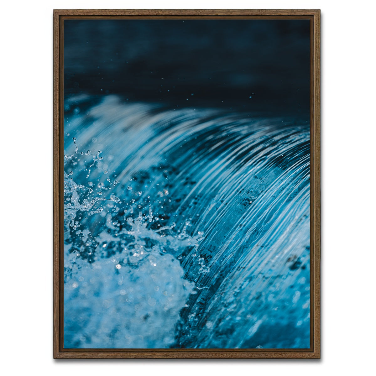 AUTO-MOCKUP WHITE | Waterfall | 1 Piece | Walnut Framed Canvas | group=3x4