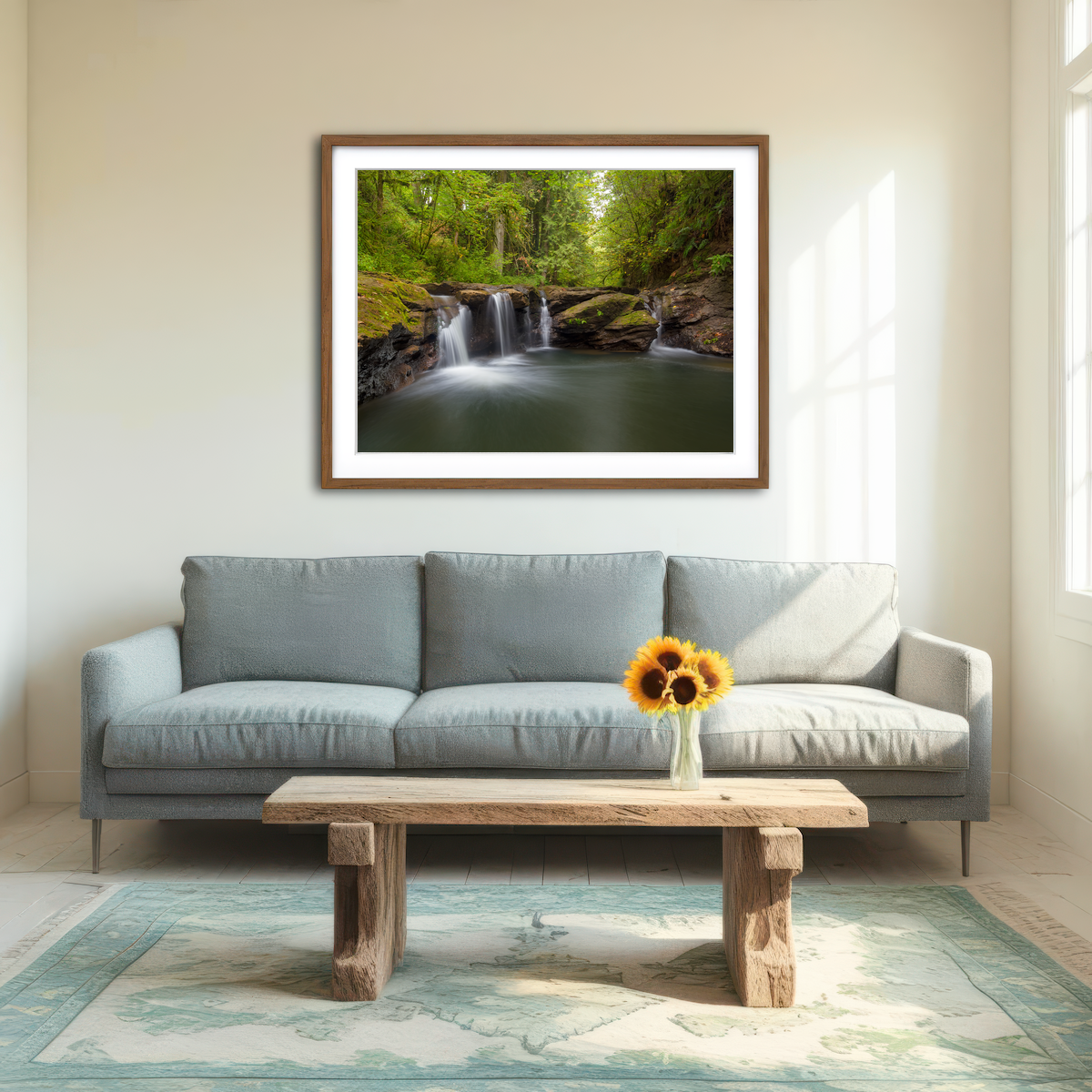 AUTO-MOCKUP ROOM | Waterfall at Rock Creek Wall Art
