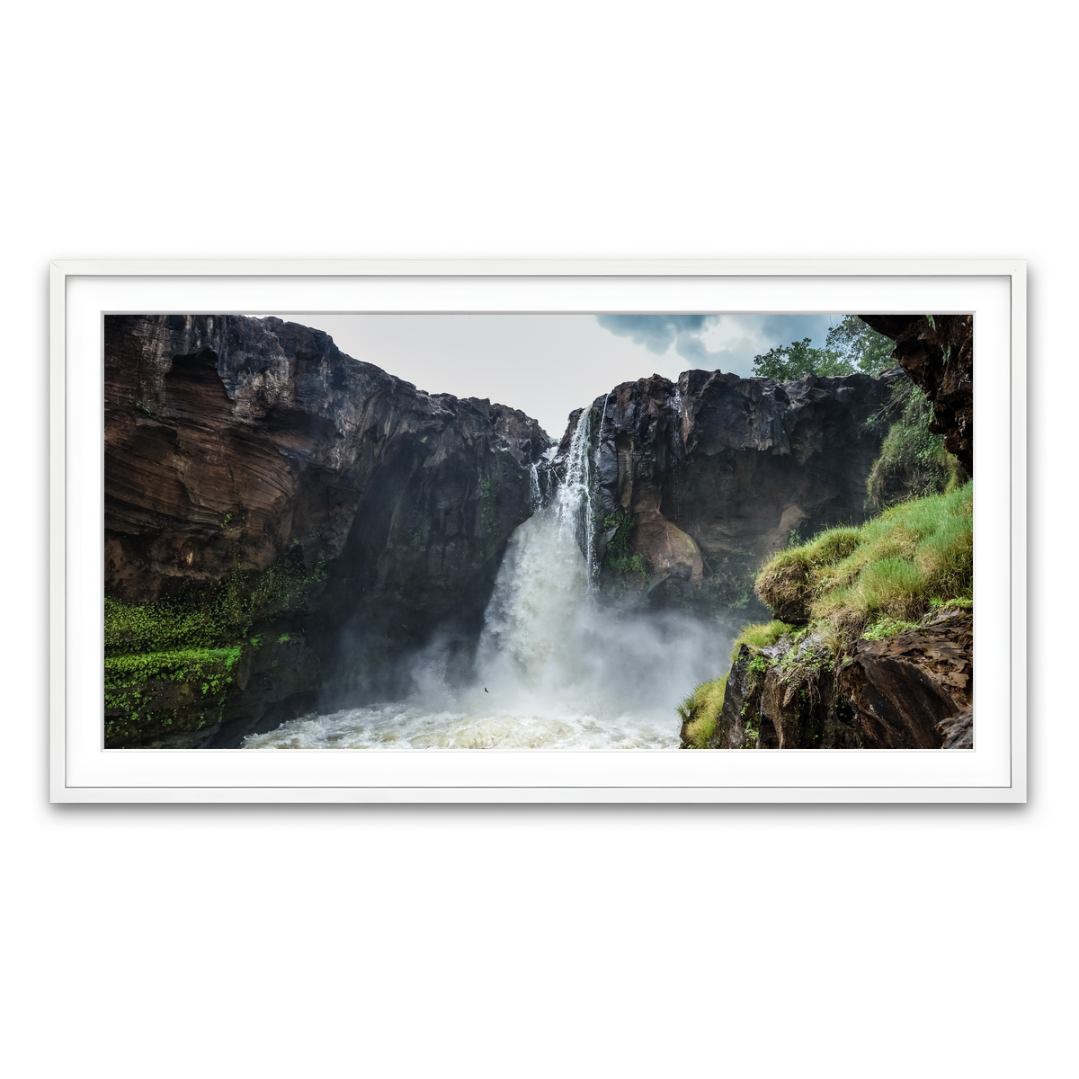 Framed Print 2x1 White