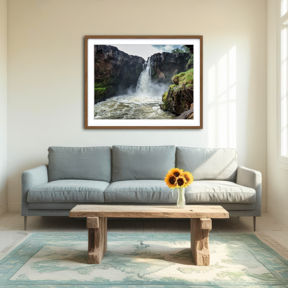 AUTO-MOCKUP ROOM | Waterfall of Rio Farinha - Brazil Wall Art