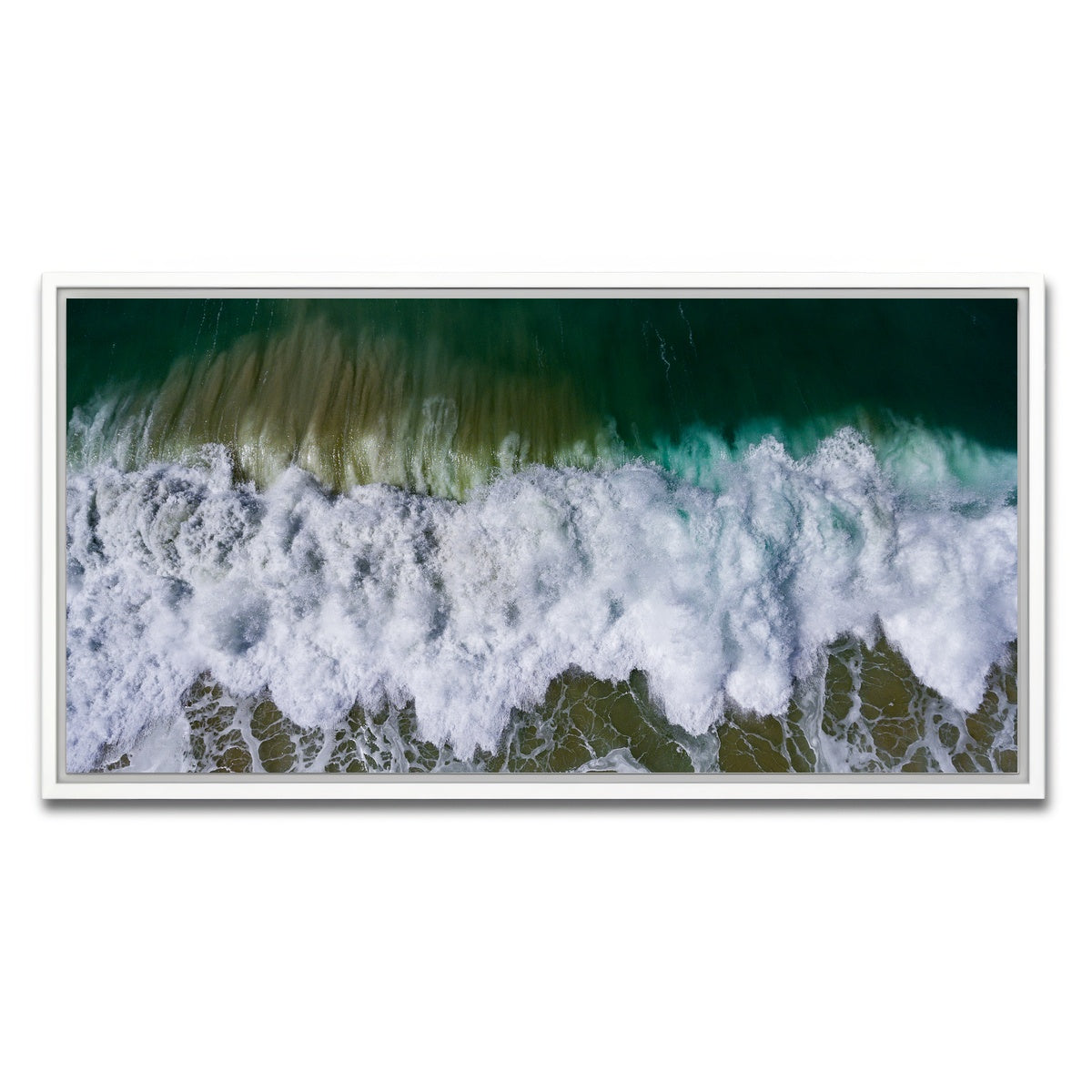 AUTO-MOCKUP WHITE | Wave Crash | 1 Piece | White Framed Canvas | group=2x1