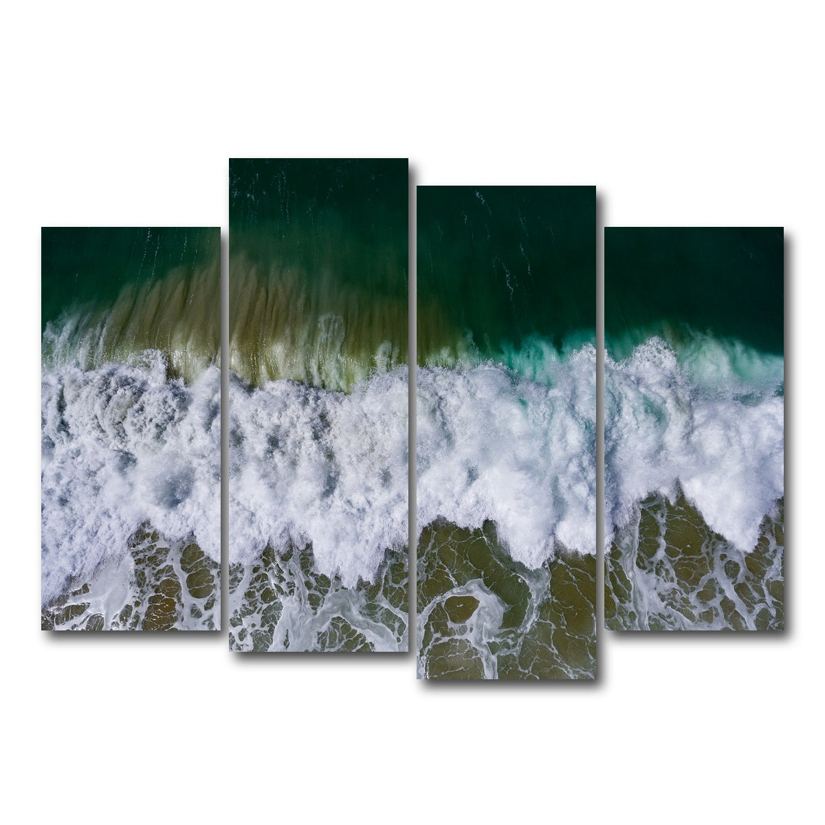 AUTO-MOCKUP WHITE | Wave Crash | 4 Piece | Gallery Wrap Canvas | group=4_normal