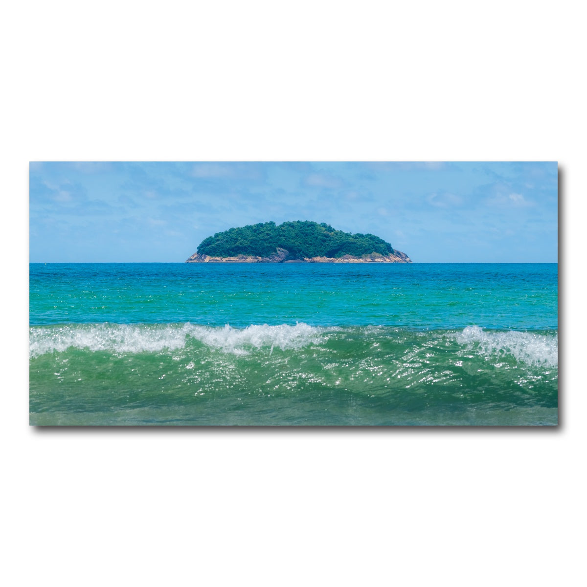 AUTO-MOCKUP WHITE | Wave and Island | 1 Piece | Gallery Wrap Canvas | group=2x1