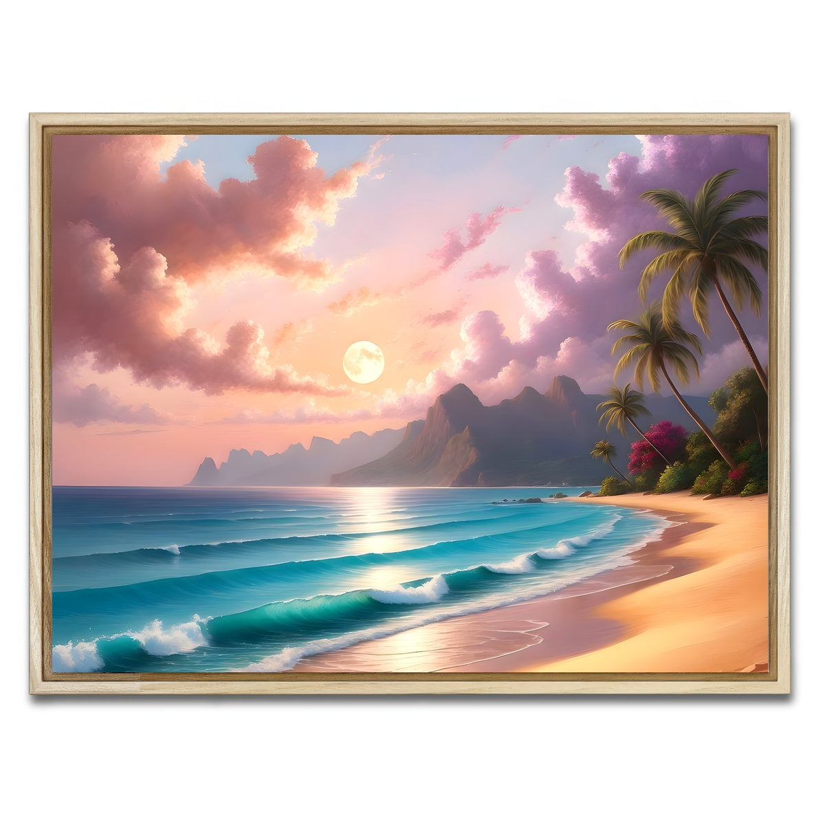 AUTO-MOCKUP WHITE | Waves of Serenity | 1 Piece | Natural Framed Canvas | group=4x3