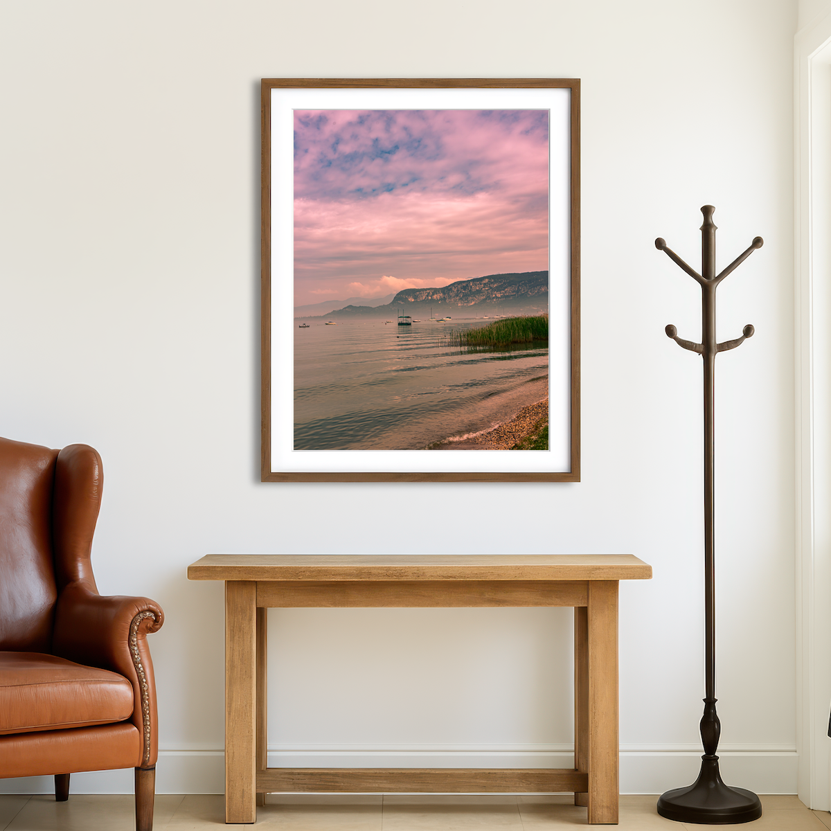 AUTO-MOCKUP ROOM | Waves on Lake Wall Art