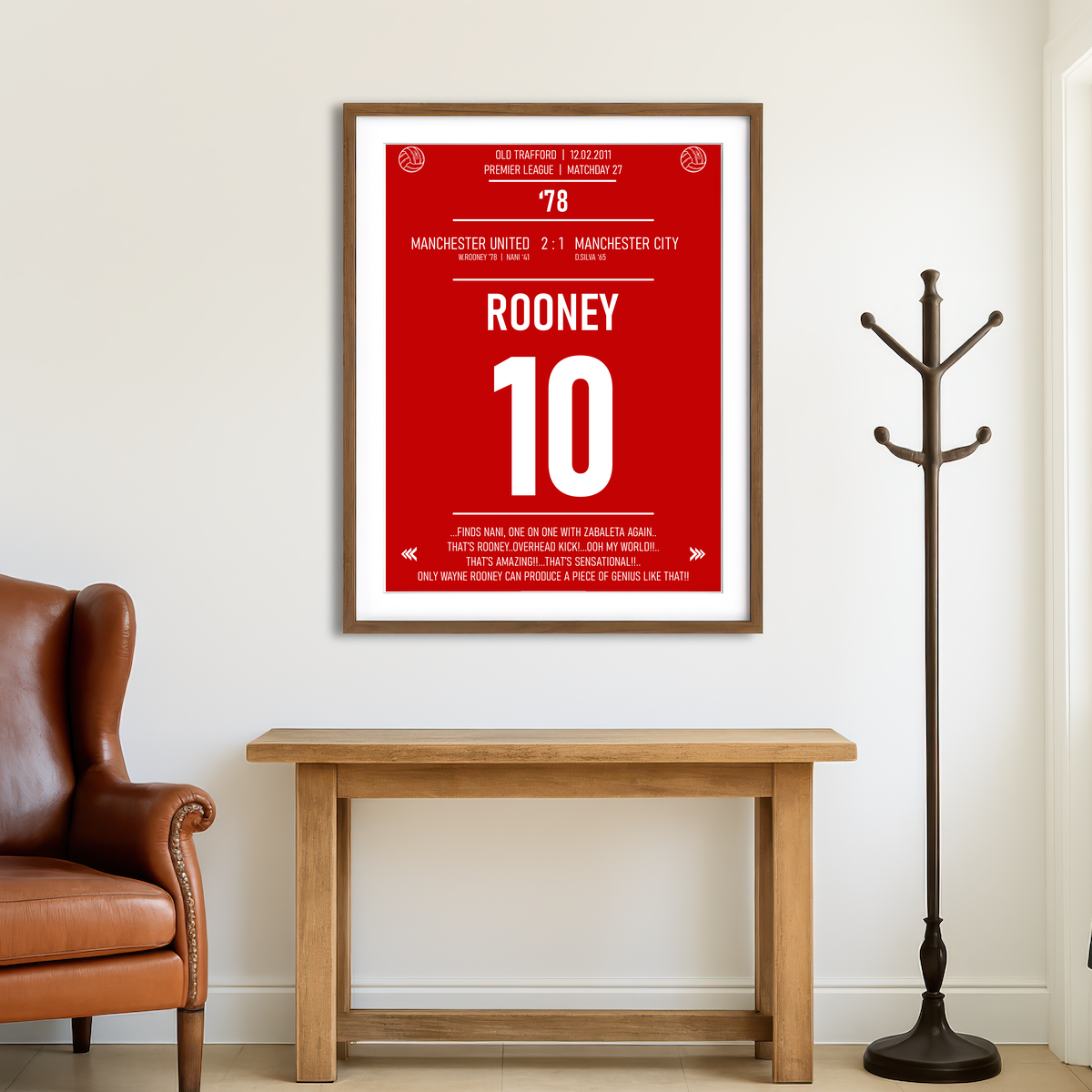 AUTO-MOCKUP ROOM | Wayne Rooney Wall Art