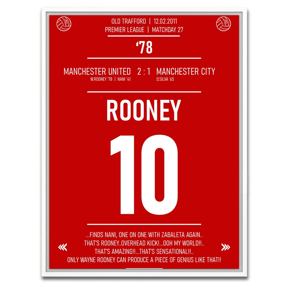 AUTO-MOCKUP WHITE | Wayne Rooney | 1 Piece | White Framed Canvas | group=3x4
