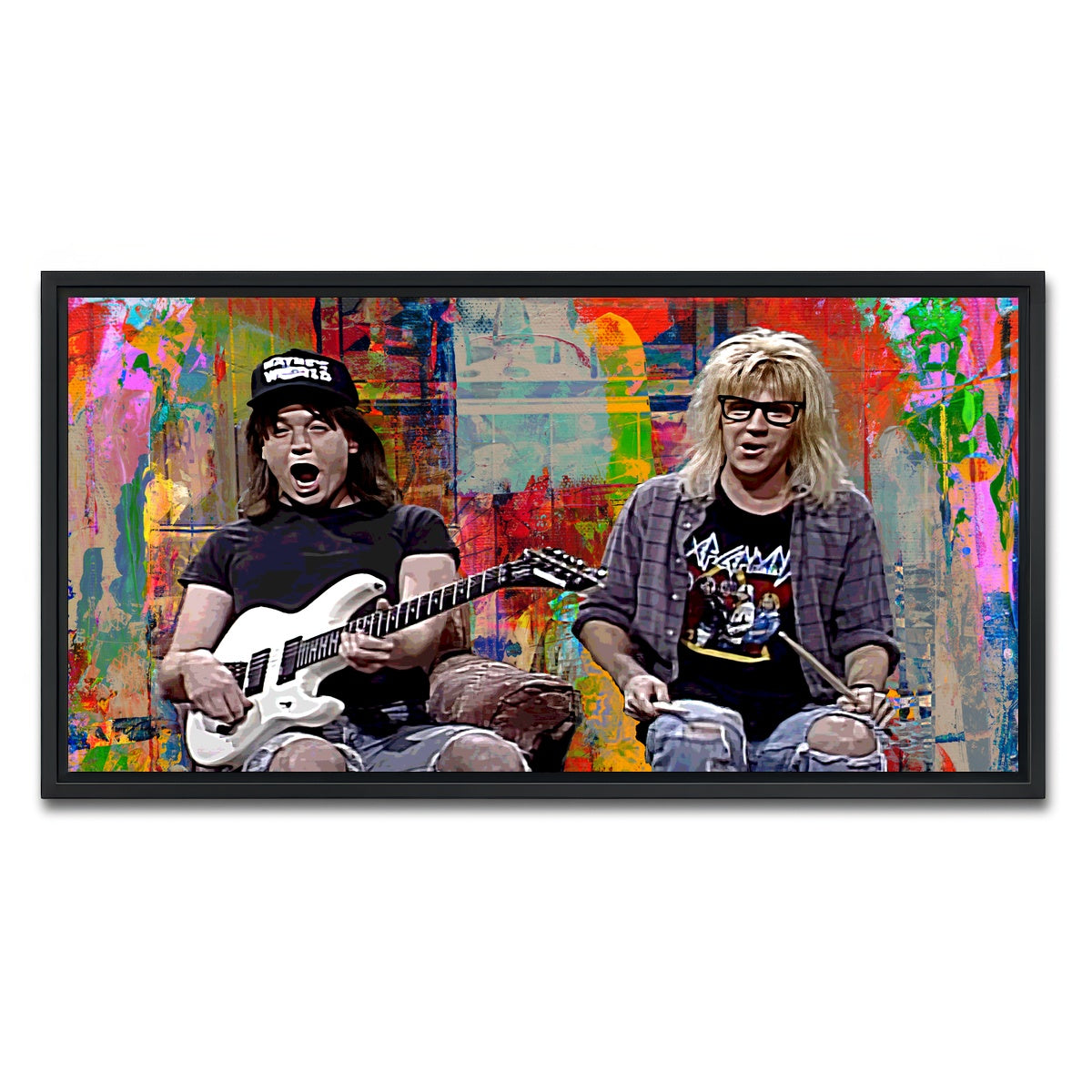 AUTO-MOCKUP WHITE | Wayne's World | 1 Piece | Black Framed Canvas | group=2x1
