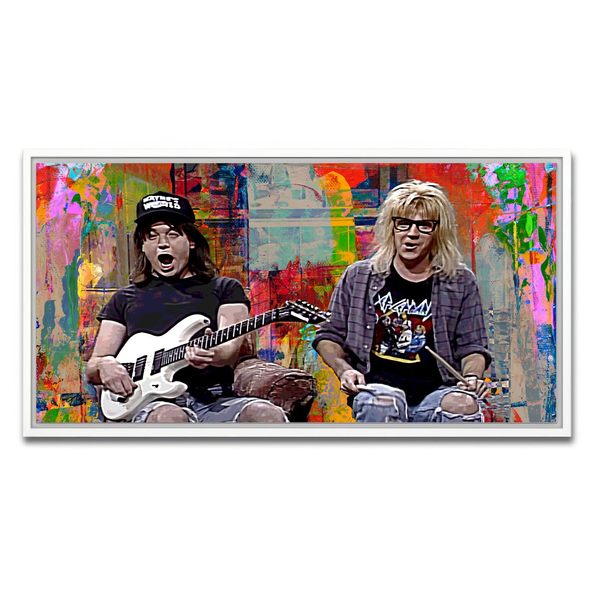 AUTO-MOCKUP WHITE | Wayne's World | 1 Piece | White Framed Canvas | group=2x1
