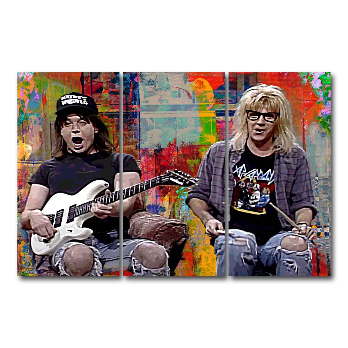 AUTO-MOCKUP WHITE | Wayne's World | 3 Piece | Gallery Wrap Canvas | group=12x24