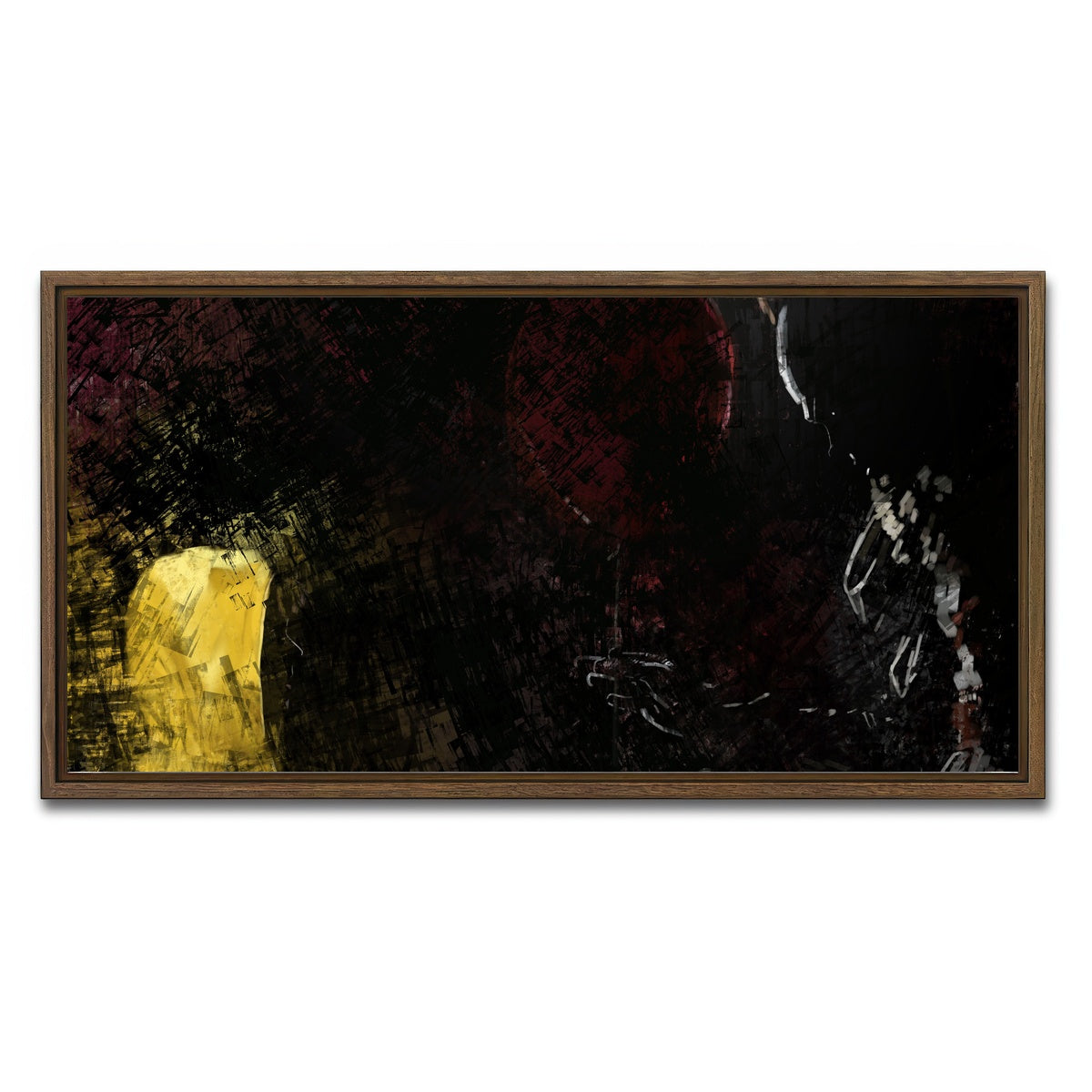 AUTO-MOCKUP WHITE | We All Float | 1 Piece | Walnut Framed Canvas | group=2x1