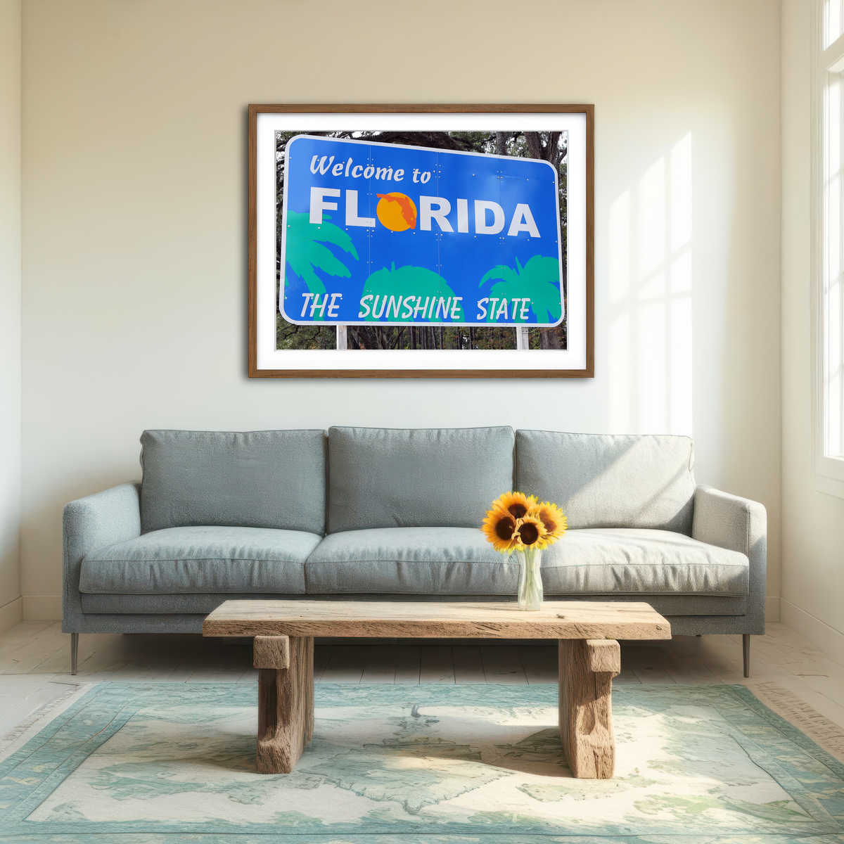 AUTO-MOCKUP ROOM | Welcome to Florida Wall Art