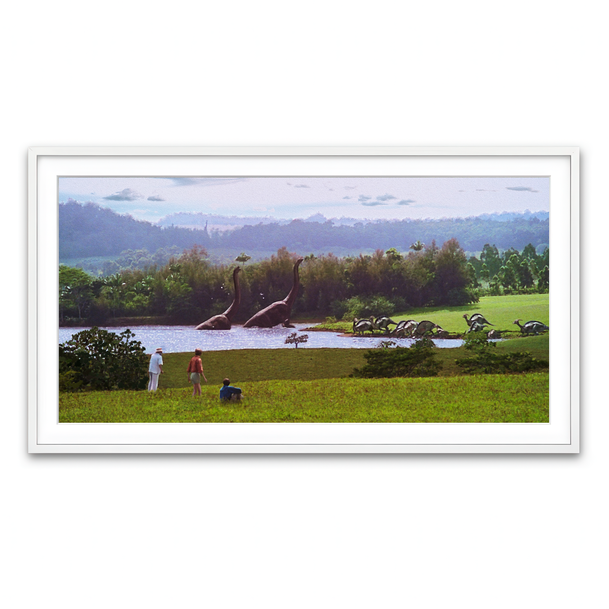 Framed Print 2x1 White