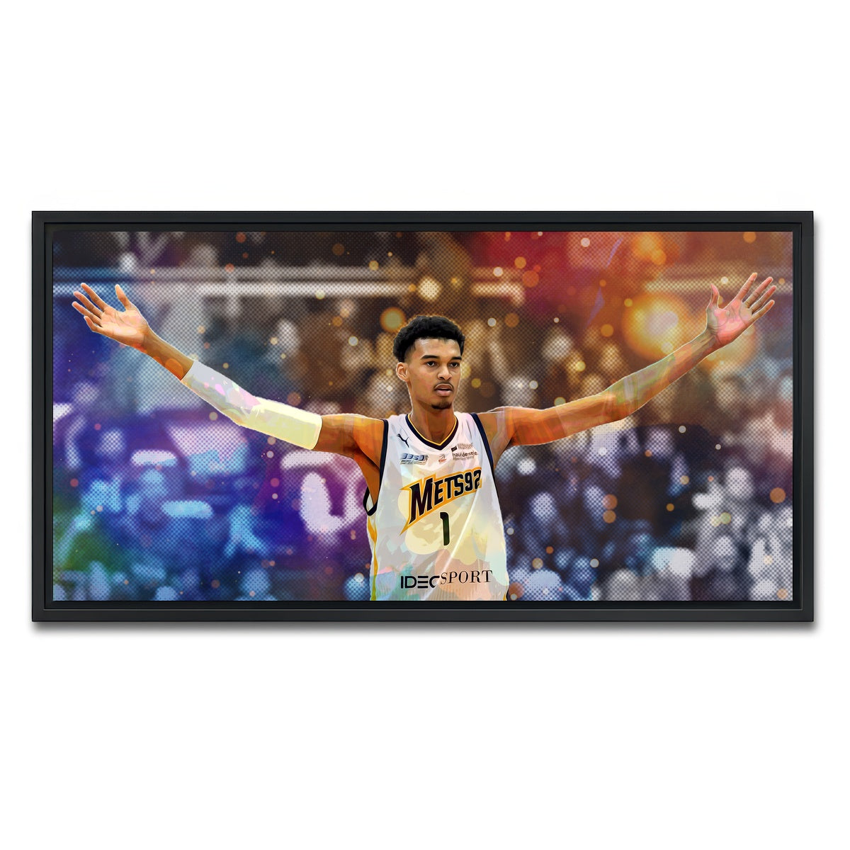 AUTO-MOCKUP WHITE | Wembanyama | 1 Piece | Black Framed Canvas | group=2x1