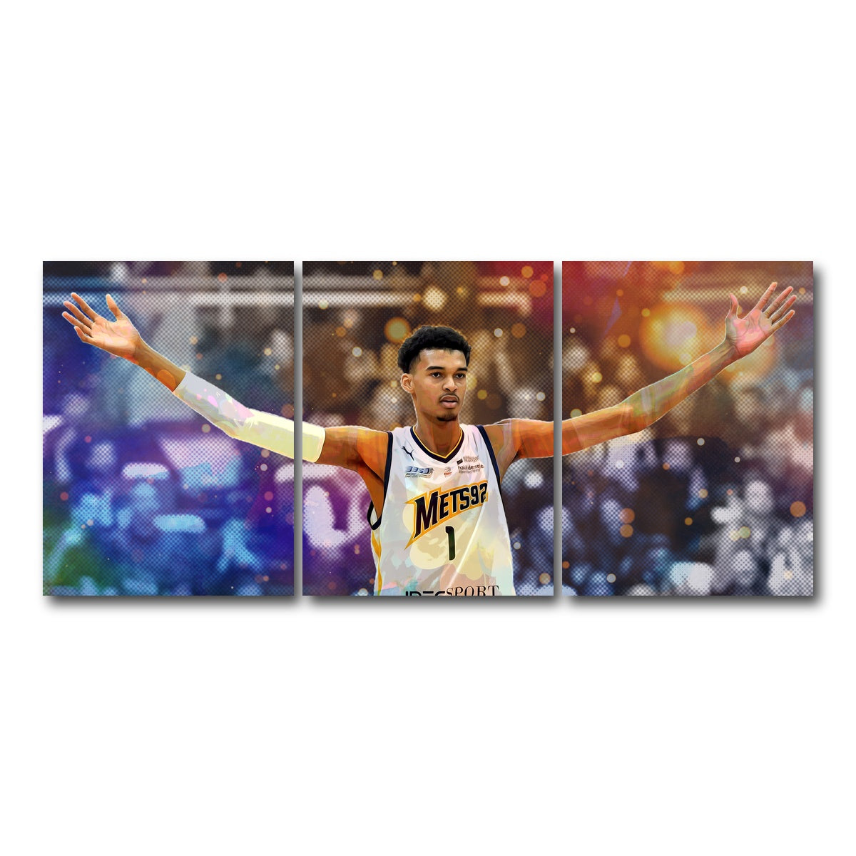 AUTO-MOCKUP WHITE | Wembanyama | 3 Piece | Gallery Wrap Canvas | group=18x24