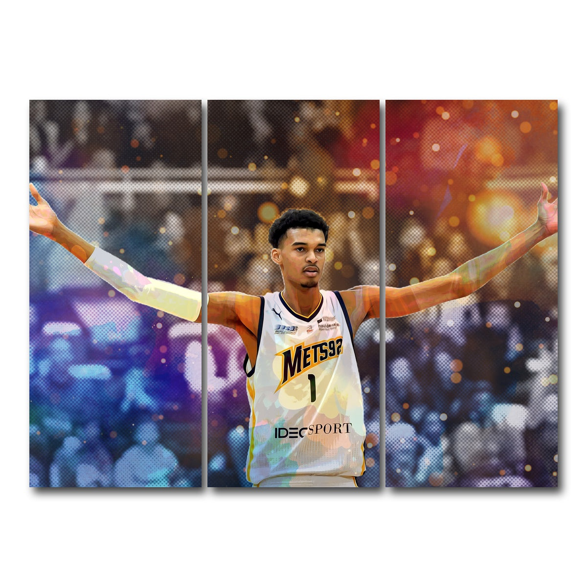 AUTO-MOCKUP WHITE | Wembanyama | 3 Piece | Gallery Wrap Canvas | group=8x18