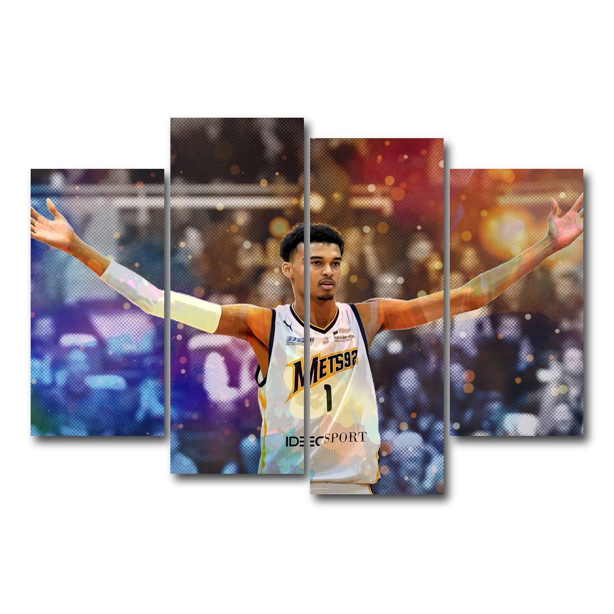 AUTO-MOCKUP WHITE | Wembanyama | 4 Piece | Gallery Wrap Canvas | group=4_short