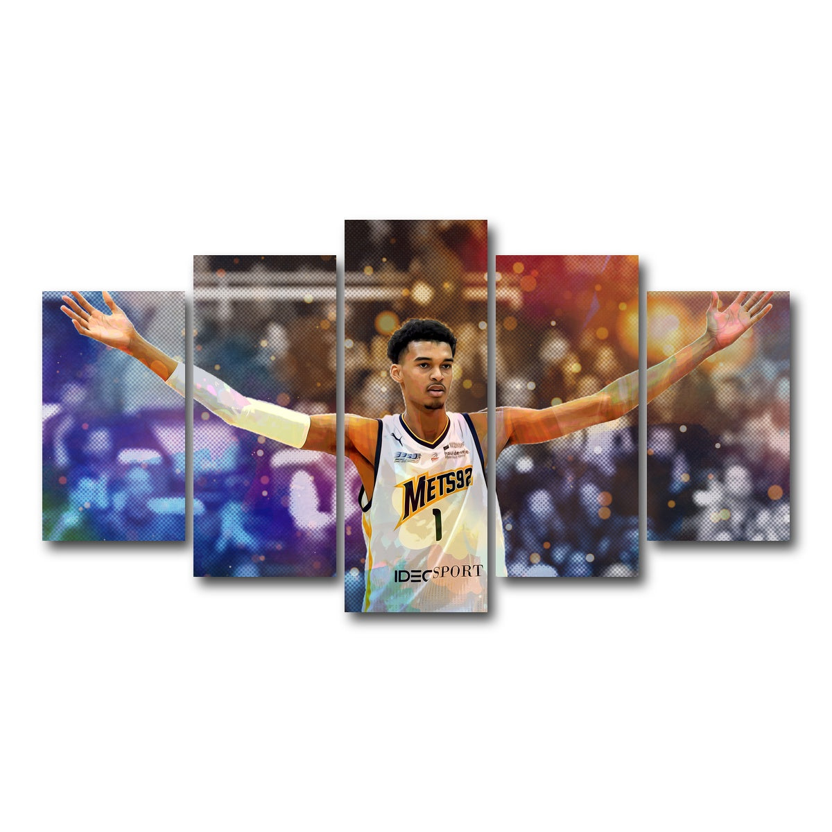 AUTO-MOCKUP WHITE | Wembanyama | 5 Piece | Gallery Wrap Canvas | group=5_normal