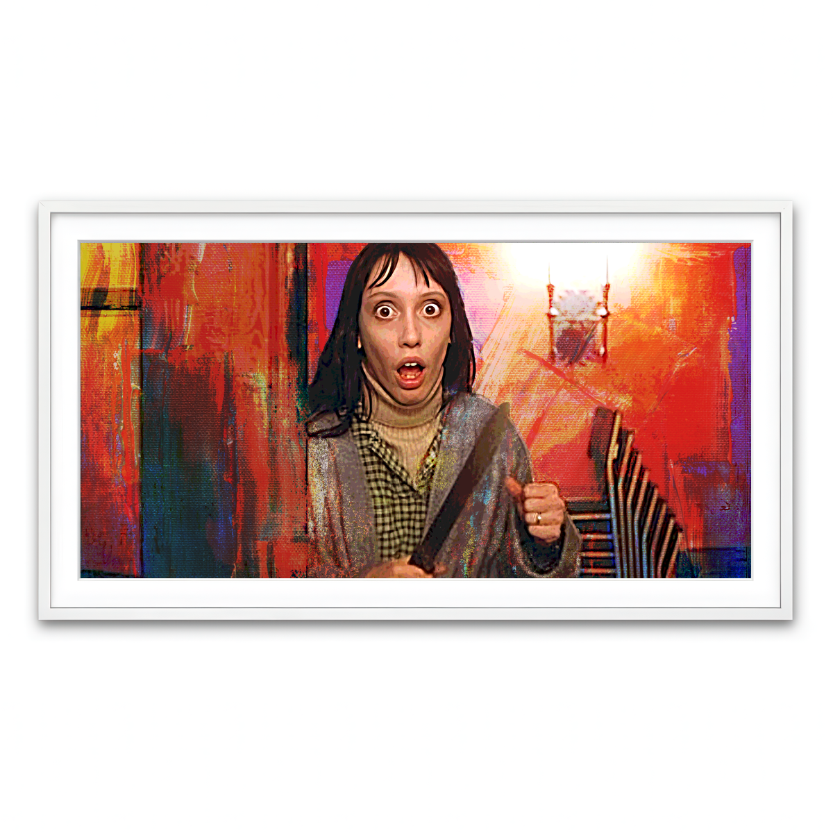 Framed Print 2x1 White