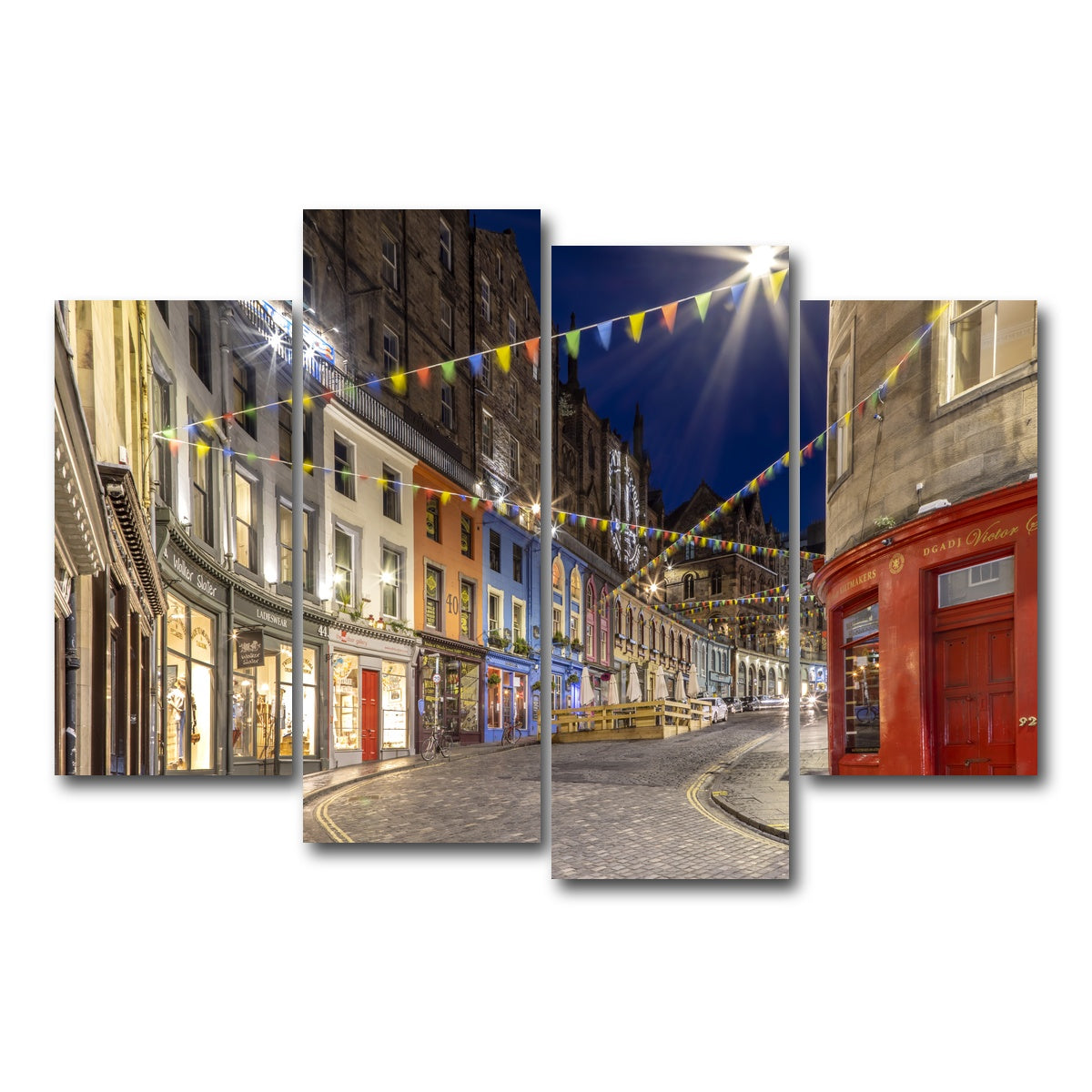 AUTO-MOCKUP WHITE | West Bow - Victoria Street | 4 Piece | Gallery Wrap Canvas | group=4_short