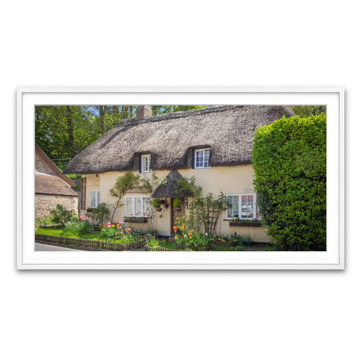 Framed Print 2x1 White