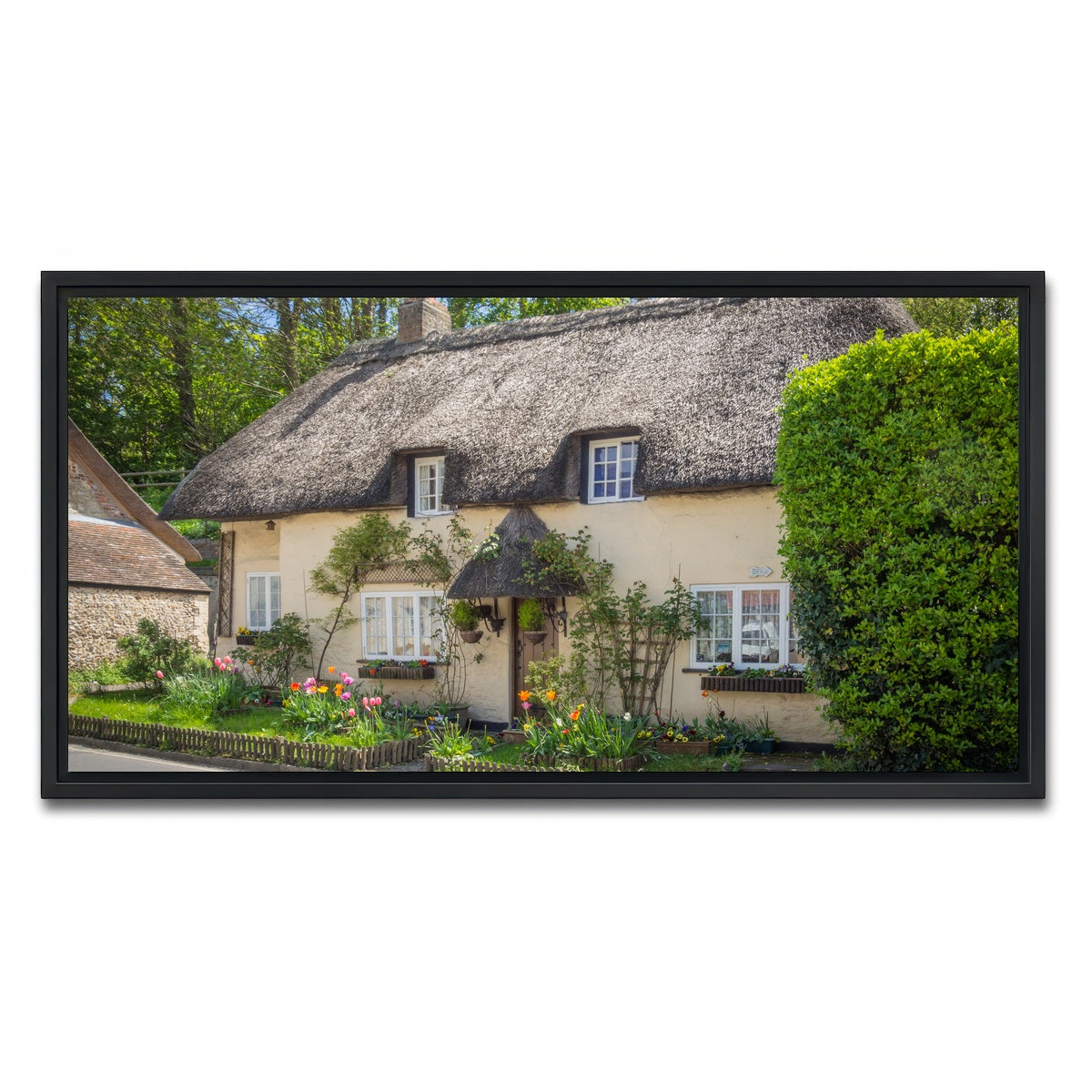 AUTO-MOCKUP WHITE | West Lulworth Cottage | 1 Piece | Black Framed Canvas | group=2x1