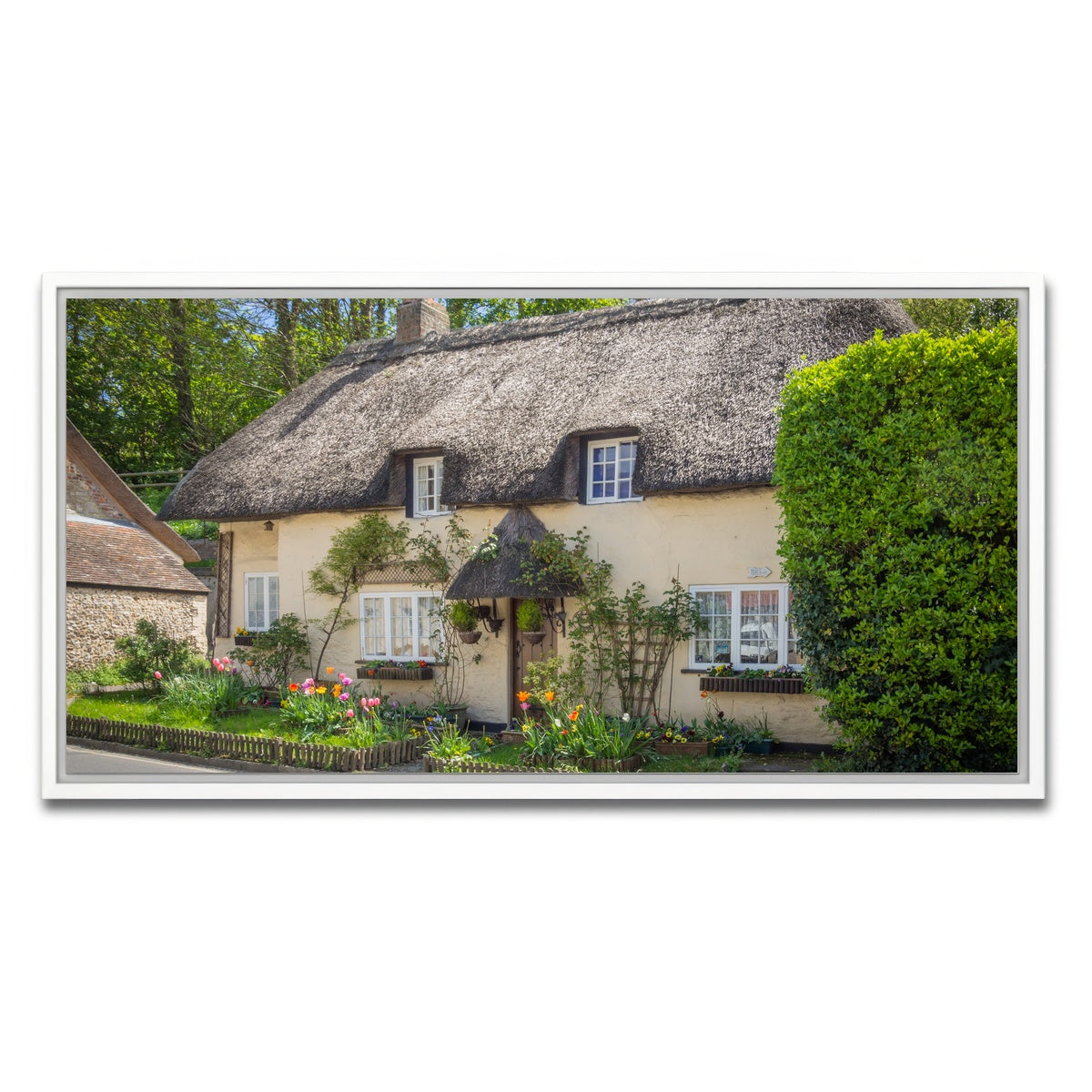 AUTO-MOCKUP WHITE | West Lulworth Cottage | 1 Piece | White Framed Canvas | group=2x1