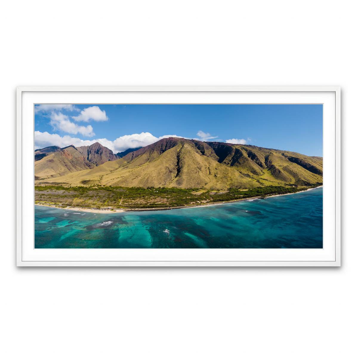 Framed Print 2x1 White