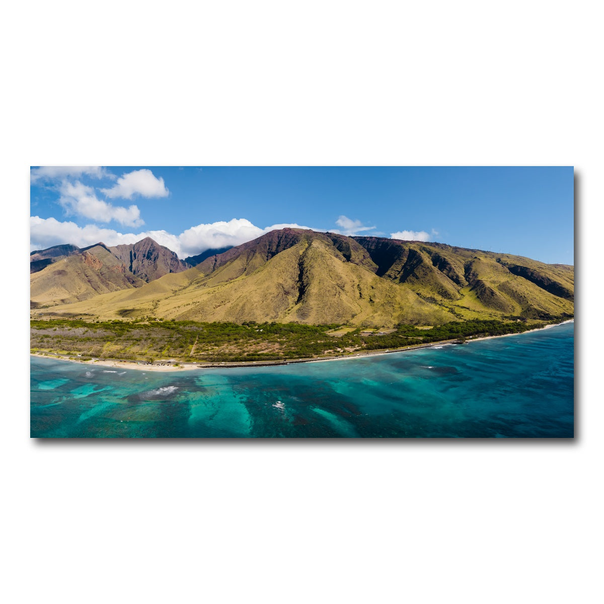 AUTO-MOCKUP WHITE | West Maui Aerial | 1 Piece | Gallery Wrap Canvas | group=2x1