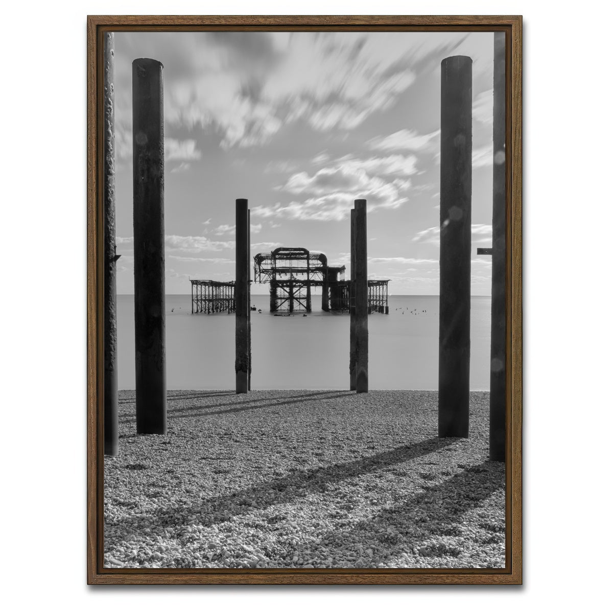 AUTO-MOCKUP WHITE | West Pier | 1 Piece | Walnut Framed Canvas | group=3x4
