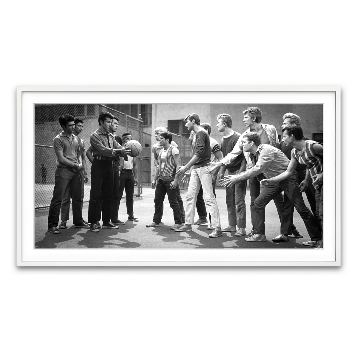 Framed Print 2x1 White