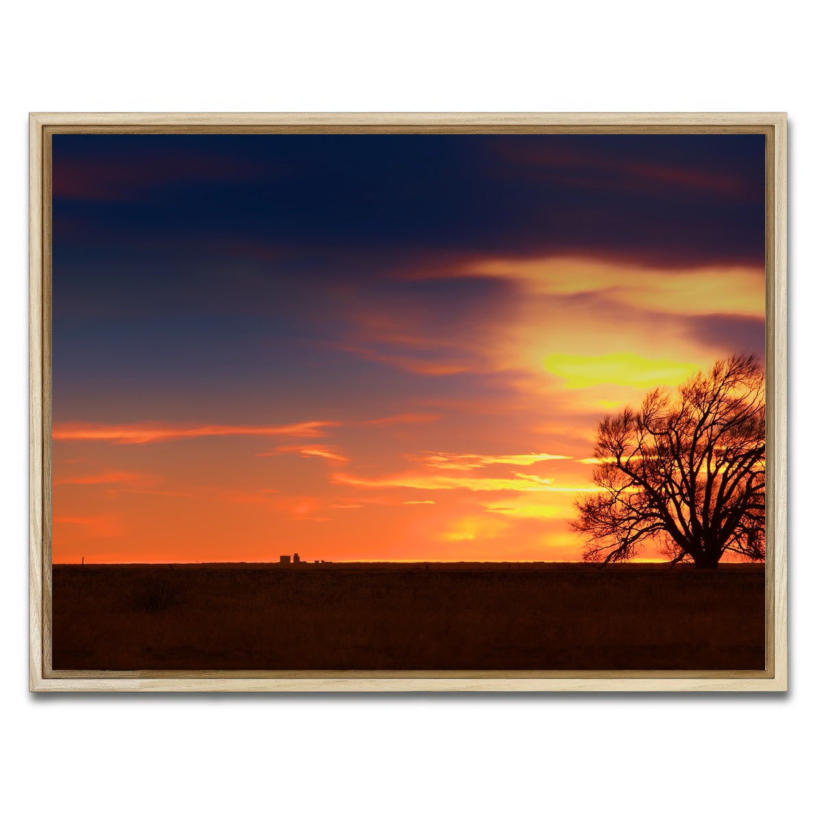 AUTO-MOCKUP WHITE | West Texas Sunset | 1 Piece | Natural Framed Canvas | group=4x3