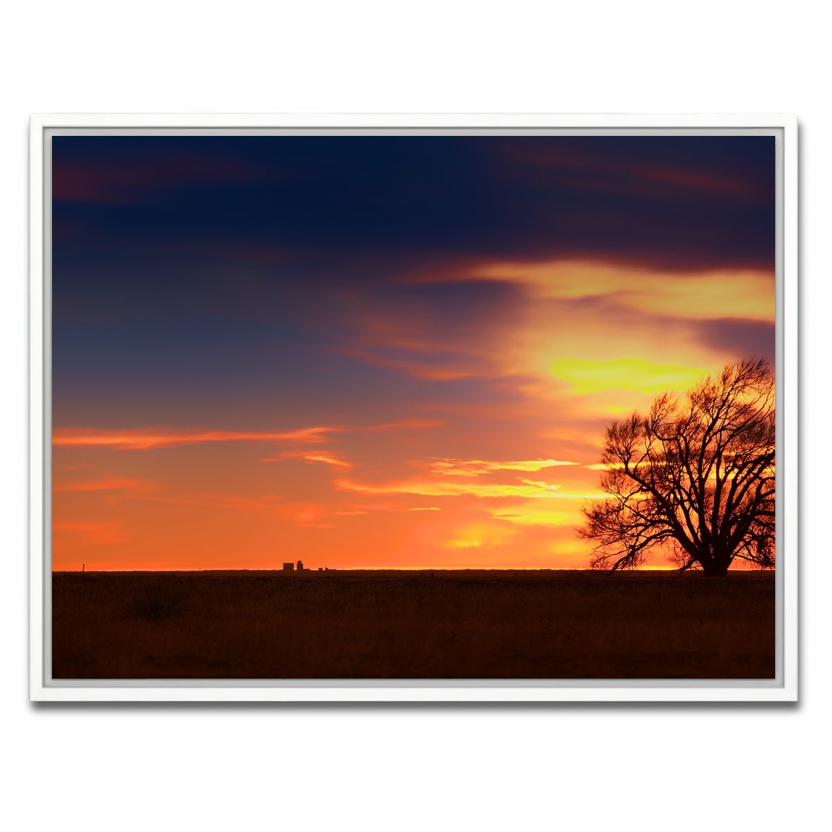 AUTO-MOCKUP WHITE | West Texas Sunset | 1 Piece | White Framed Canvas | group=4x3