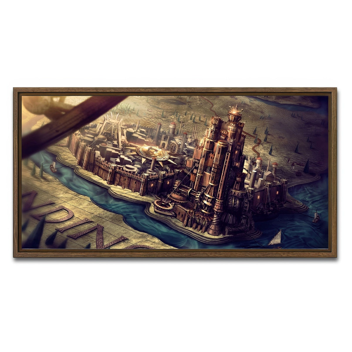 AUTO-MOCKUP WHITE | Westeros | 1 Piece | Walnut Framed Canvas | group=2x1