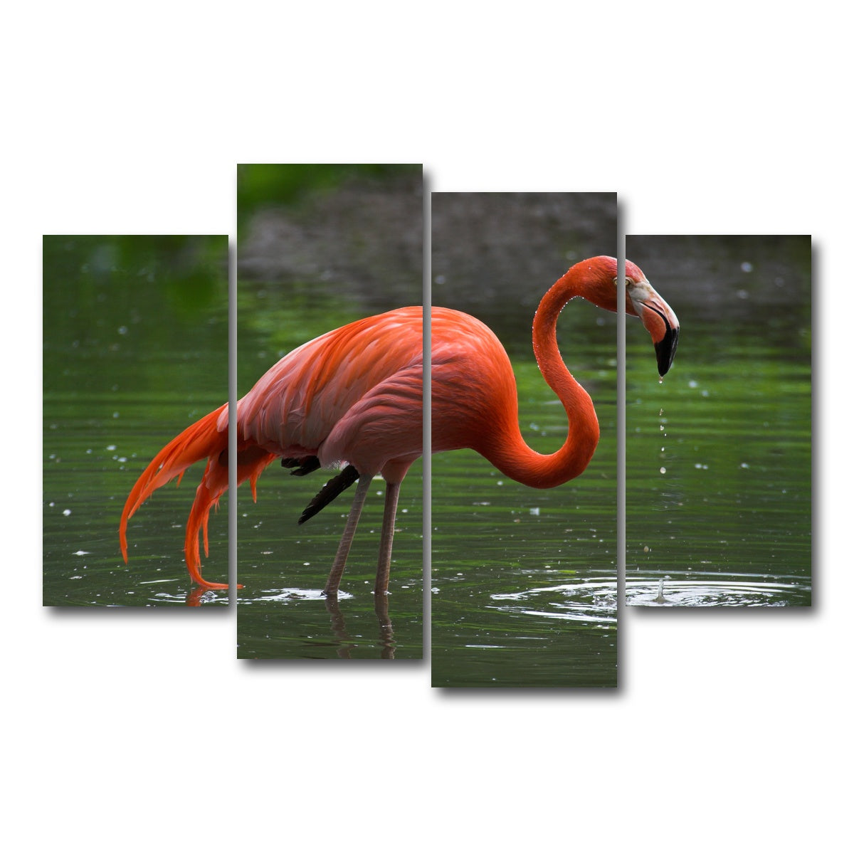 AUTO-MOCKUP WHITE | Wet Flamingo | 4 Piece | Gallery Wrap Canvas | group=4_short
