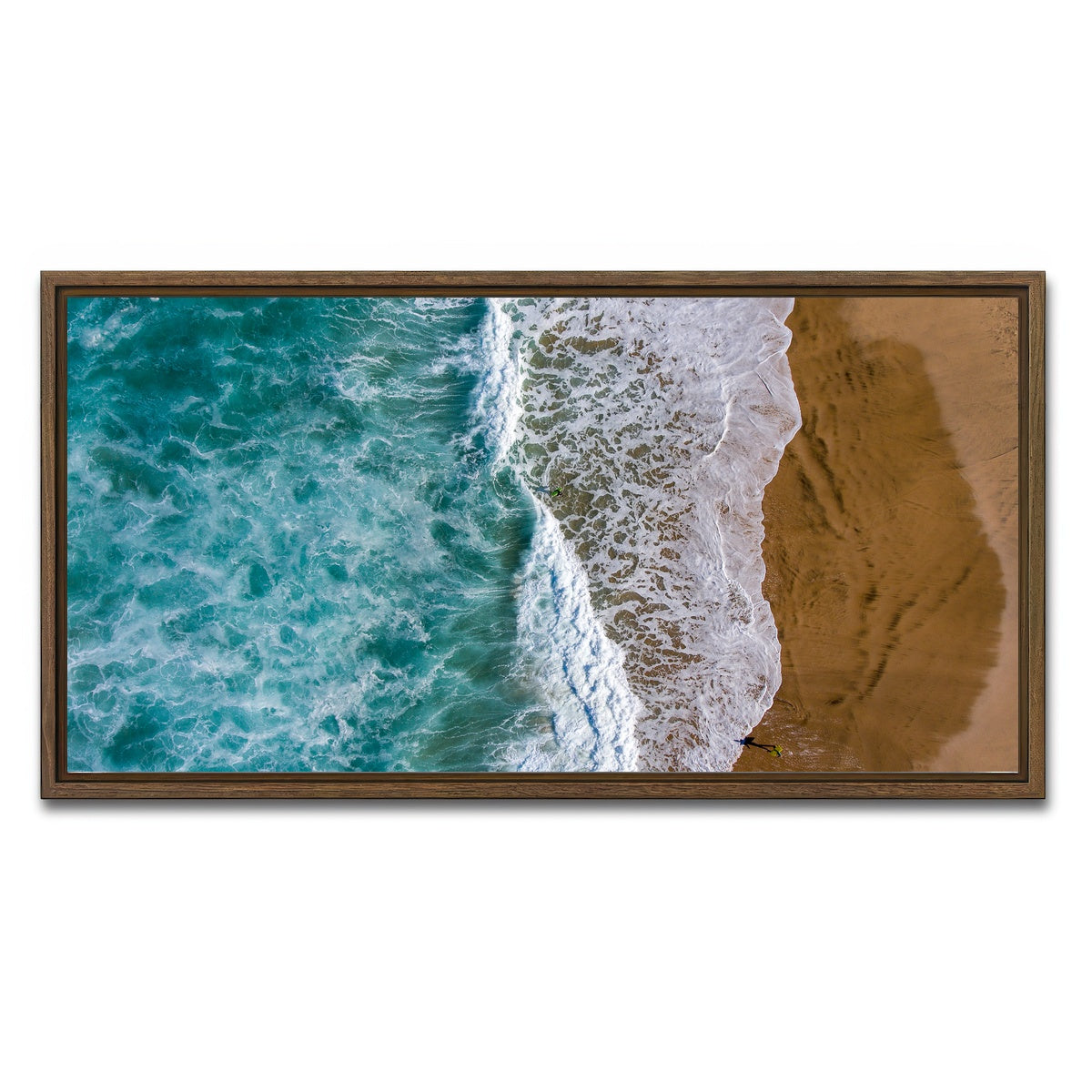 AUTO-MOCKUP WHITE | Wet Sand | 1 Piece | Walnut Framed Canvas | group=2x1