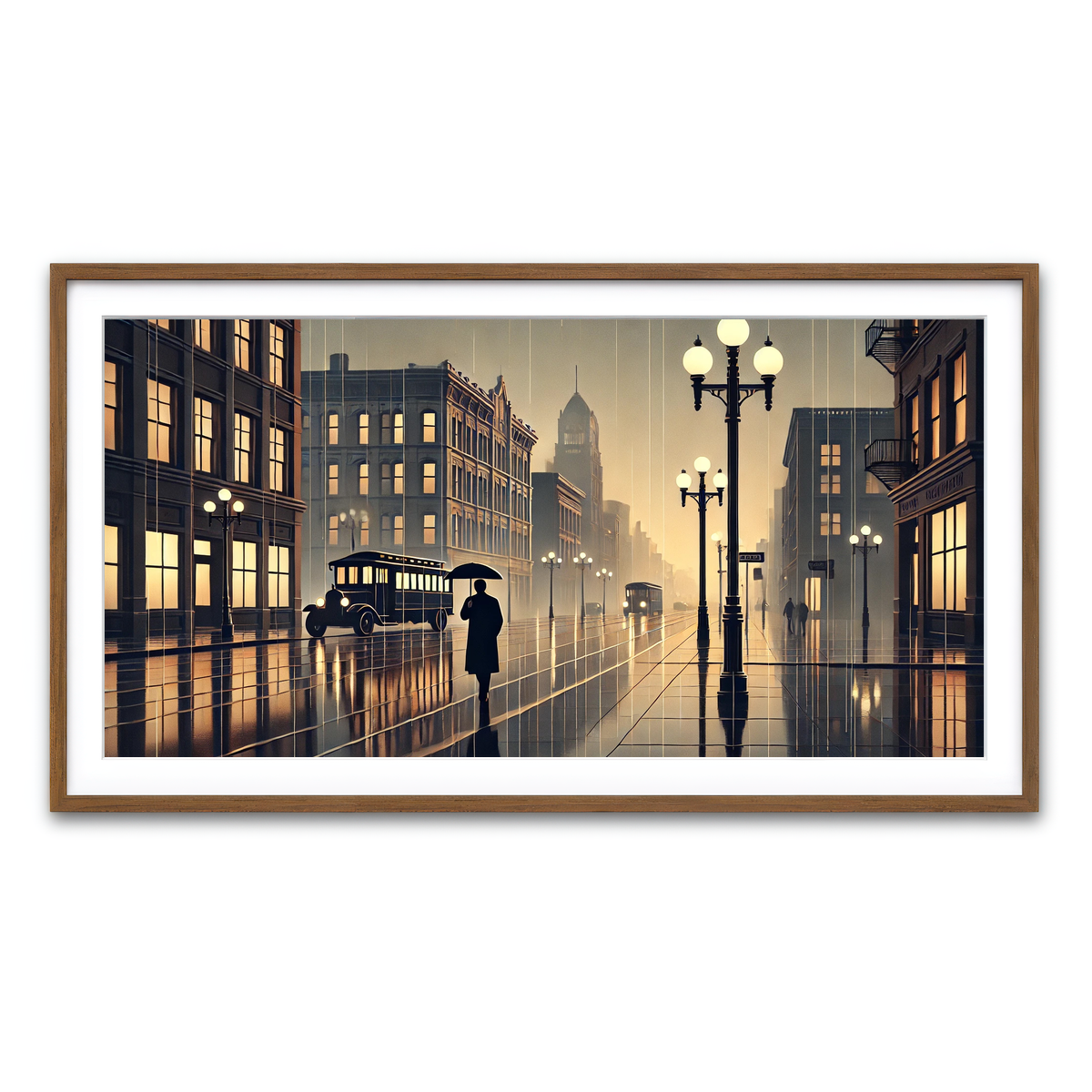 Framed Print 2x1 Walnut
