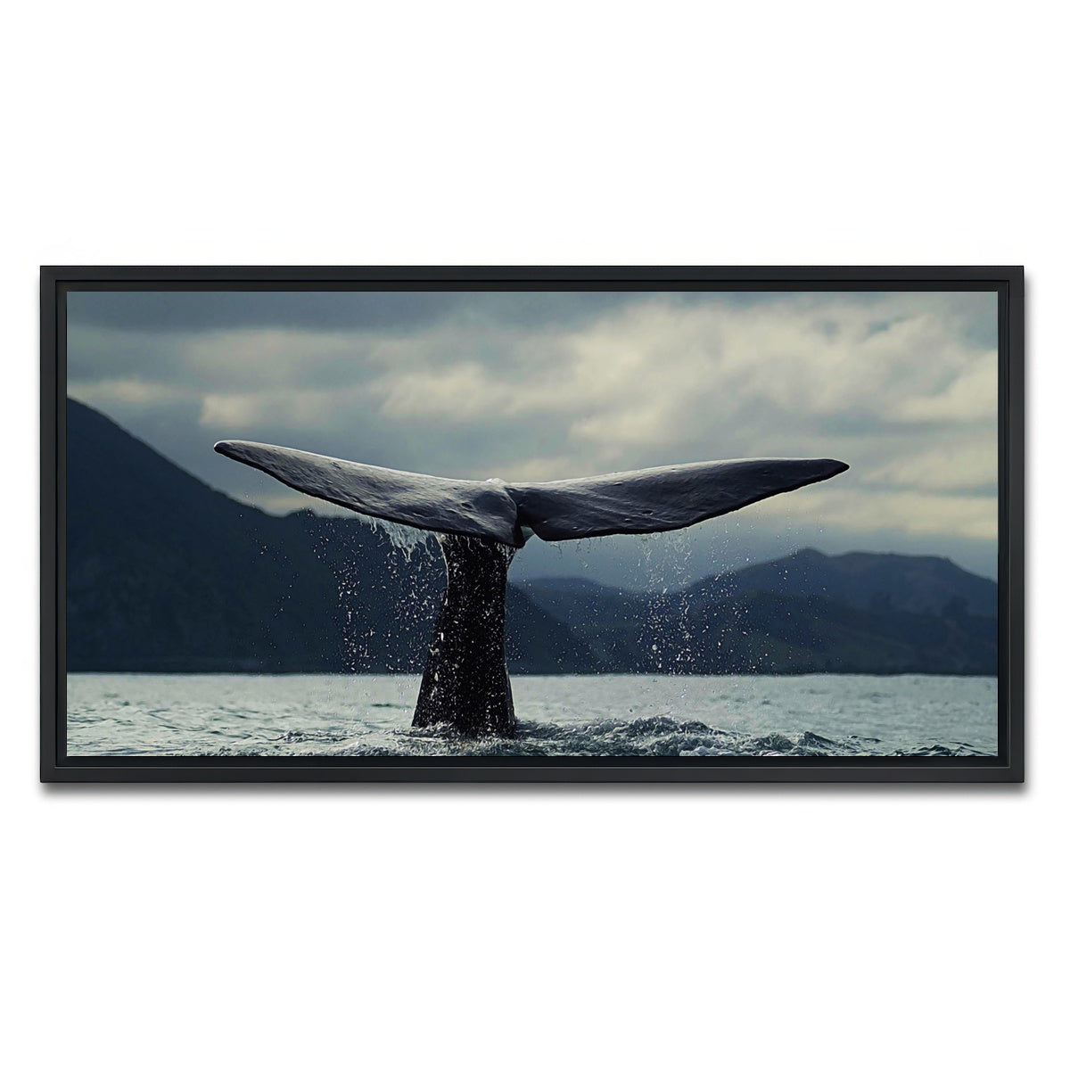AUTO-MOCKUP WHITE | Whale Tail | 1 Piece | Black Framed Canvas | group=2x1