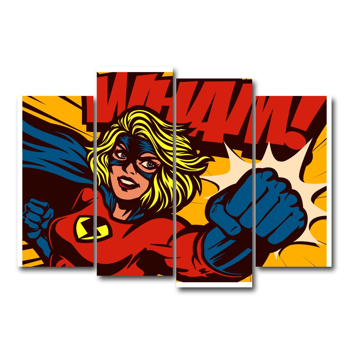 AUTO-MOCKUP WHITE | Wham | 4 Piece | Gallery Wrap Canvas | group=4_normal