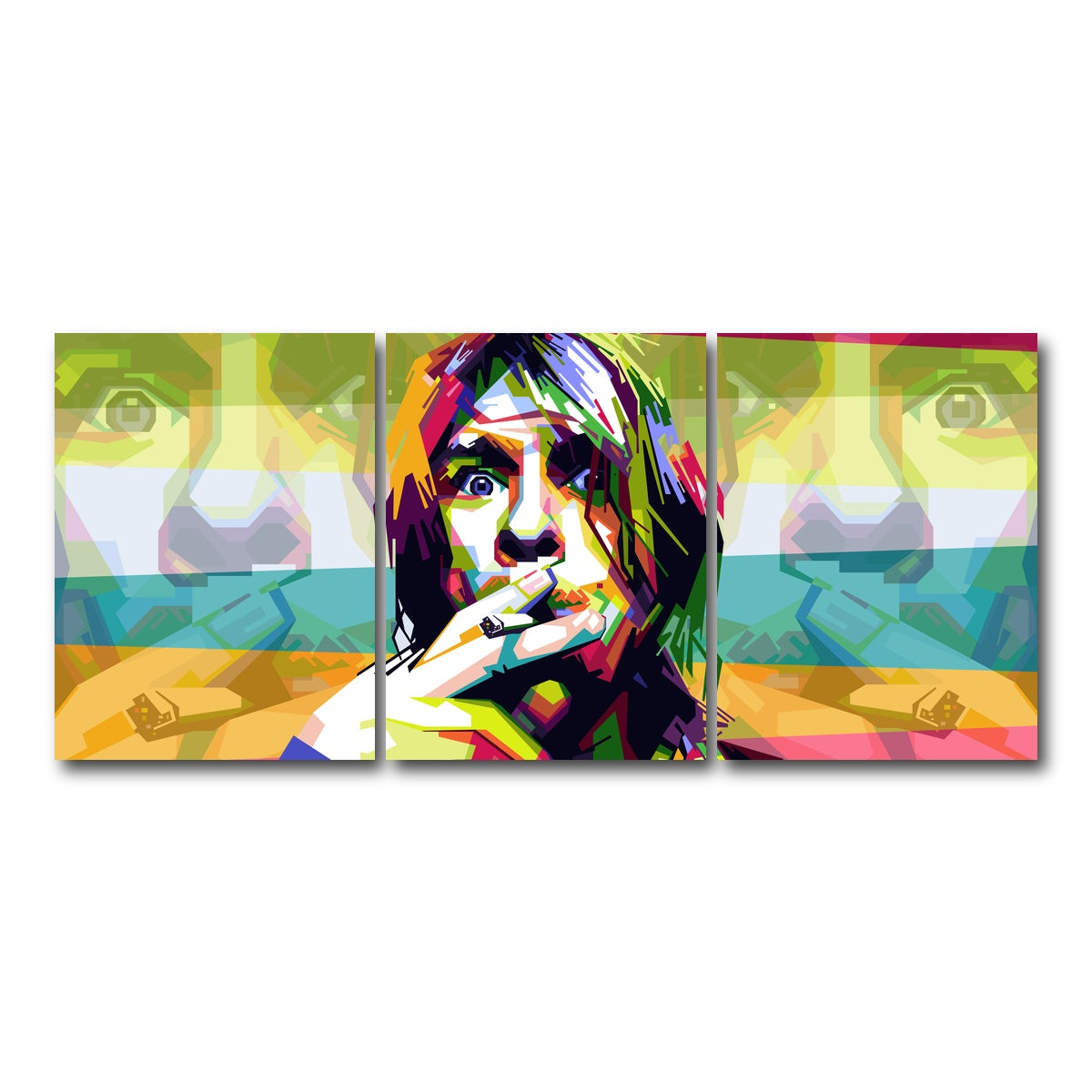 AUTO-MOCKUP WHITE | Whatever Nevermind | 3 Piece | Gallery Wrap Canvas | group=18x24